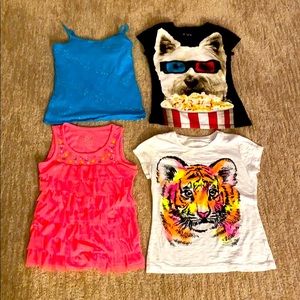 Justice tank & t-shirt lot sz 7 & 8
